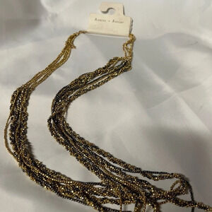 NWT AUREUS + ARGENT DARK BEADS MULTI STRAND NECKLACE